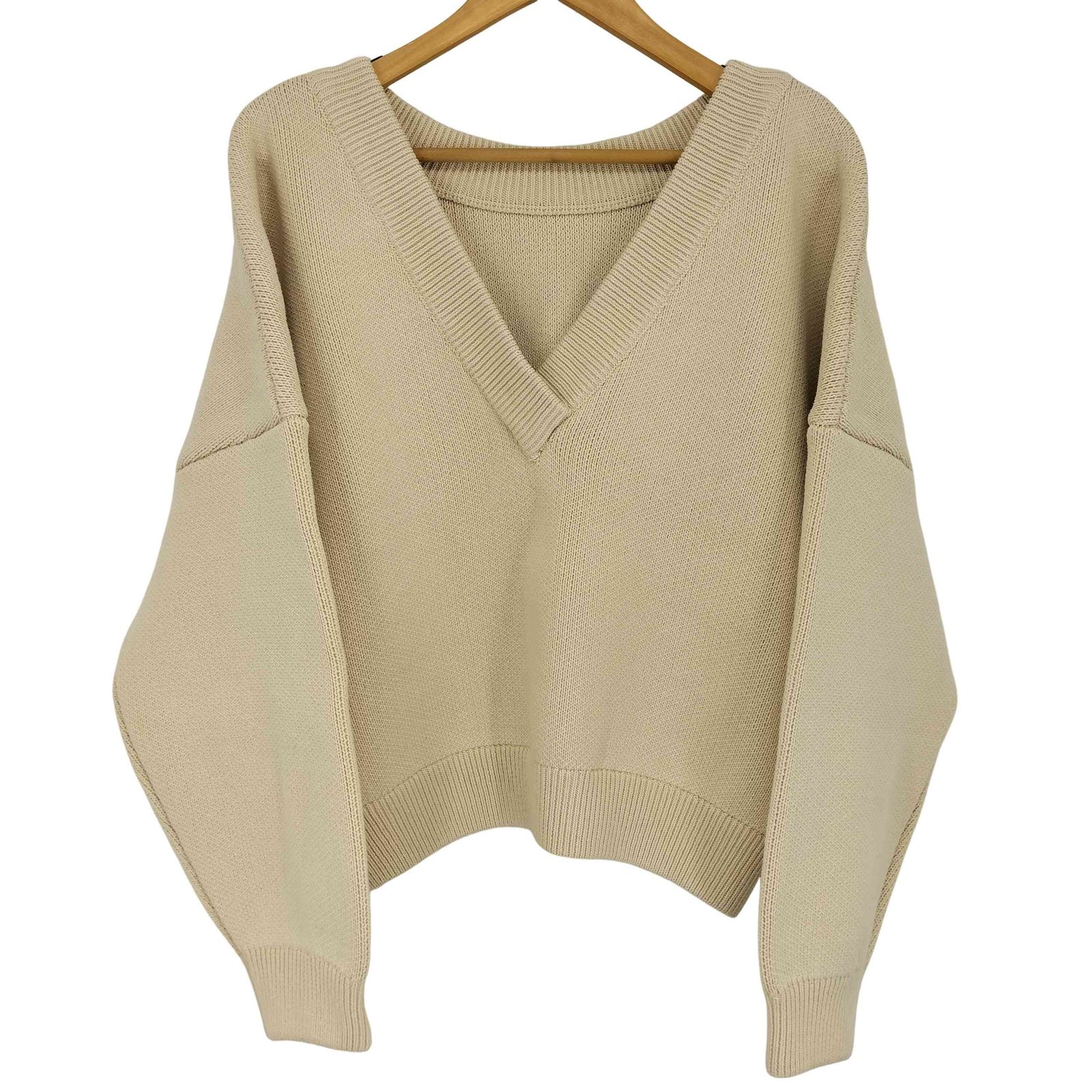 ユーズドフルギ USED古着 Cotton V neck Sweater コットンV