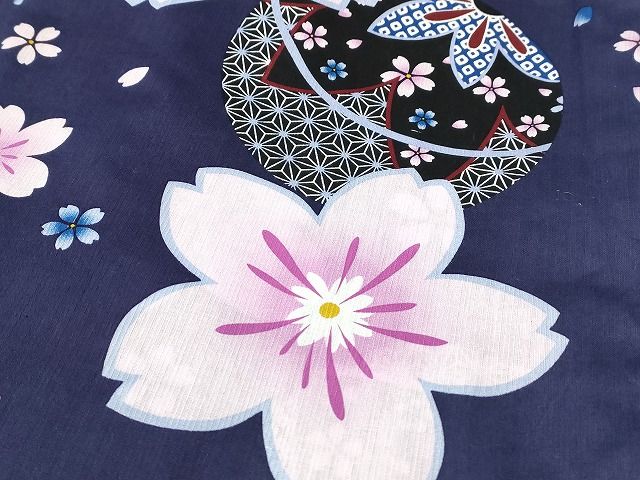 平和屋本店□浴衣 まとめて 3点 花柄 百合 ラメ 綿紅梅 など