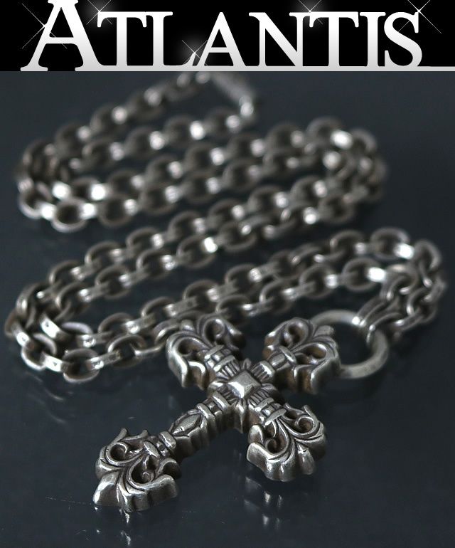 CHROME HEARTS 銀座店 クロムハーツ フィリグリークロス XS Oリング ペーパーチェーン ネックレス 20インチ メンズ シルバー SV925 98812