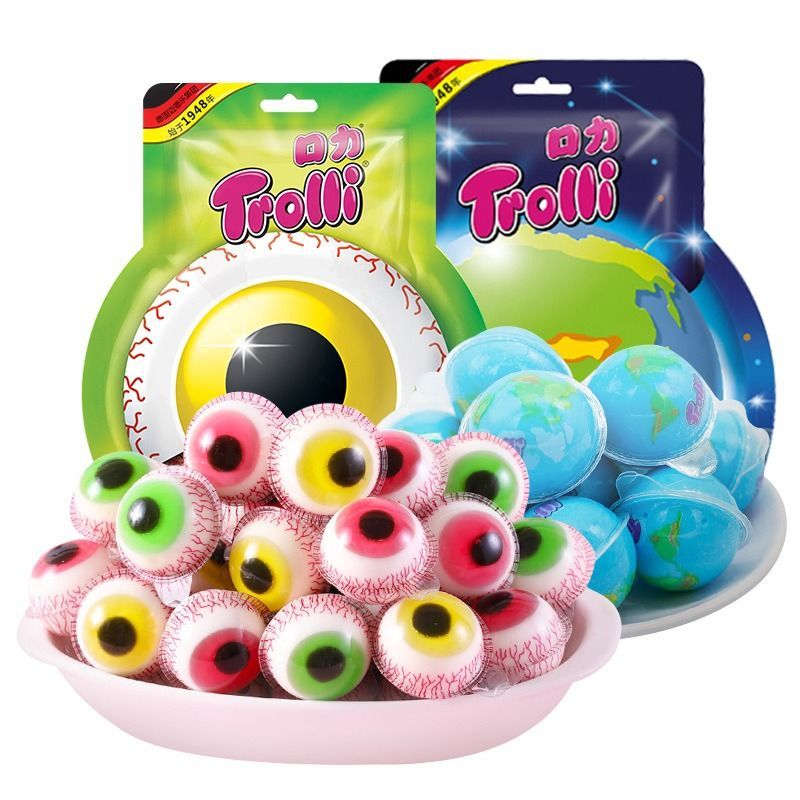 まとめ買い 地球グミ＆目玉グミ-ボールグミ 120個|5個入り×24袋 Trolli 韓国モッパンで話題