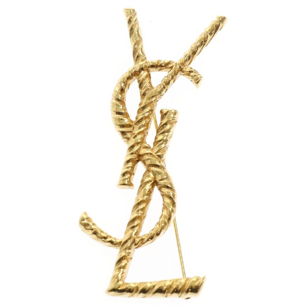 SAINT LAURENT PARIS サンローランパリ  オピウム ブローチ ピンバッチ ゴールド SAINT LAURENT PARIS (サンローランパリ) YSL オピウム ブローチ
