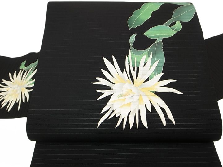 夏物 名古屋帯 秀美 十日町友禅 正絹 黒地 ブラック 塩瀬 芭蕉 葉 絽 和柄 五泉 夏帯 友禅染 最高級 上品 シンプル シック 新品 お仕立て上がり おし No.88-2569 夏物 名古屋帯 十日町友禅 塩瀬 秀美 絽 黒地 海 貝殻 九寸