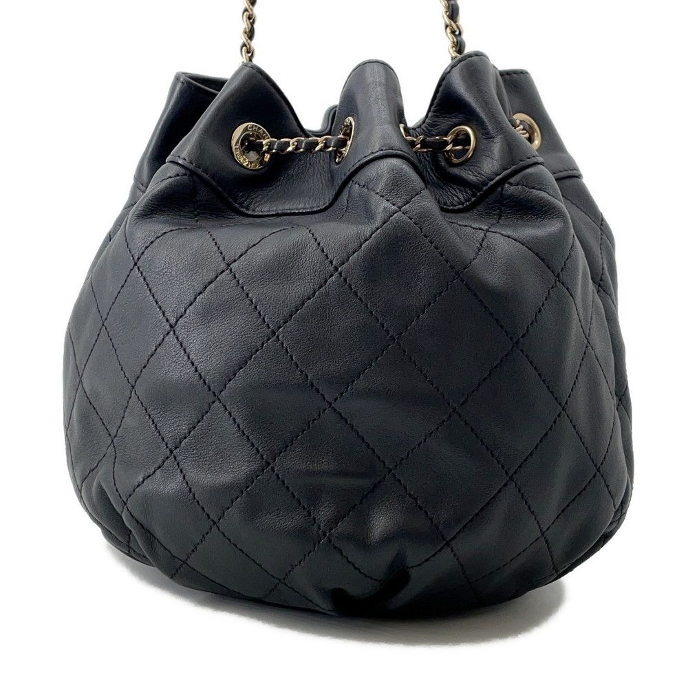 ☆CHANEL☆シャネル 巾着チェーンショルダー ラムスキン ココマーク CHANEL シャネル ラムスキン ココマーク バケット 巾着チェーン