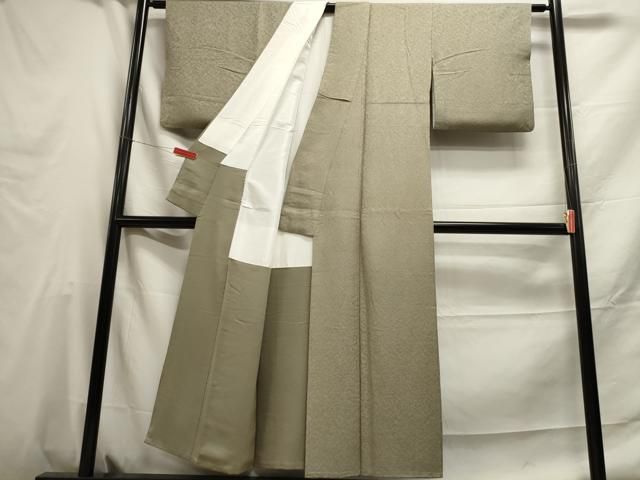 平和屋着物▽上質な色無地 単衣 桑染色 正絹 逸品 CAAQ8955vf 平和