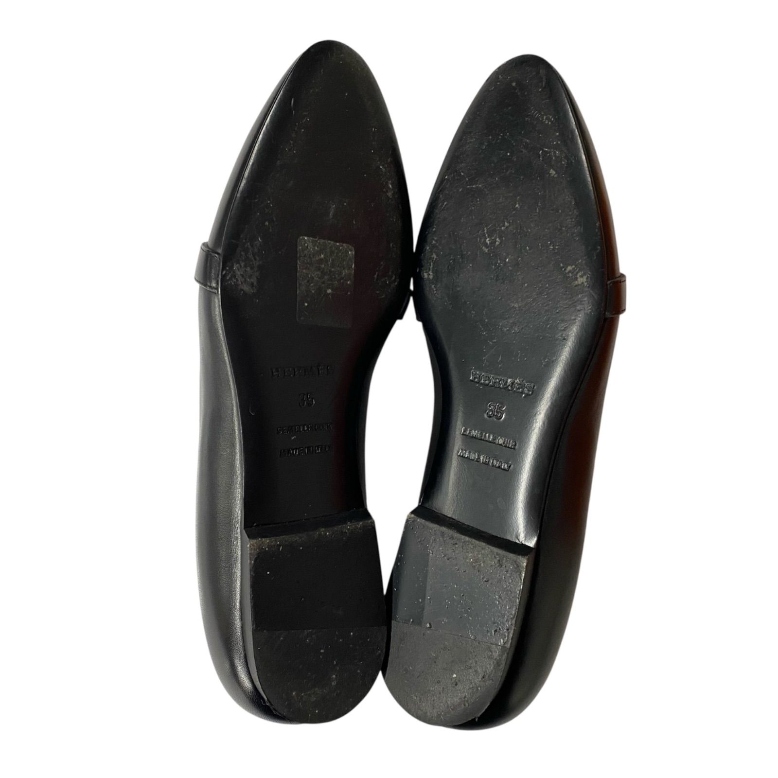 ○エルメス HERMES ケリー金具 パンプス レザー ブラック 35、22cm