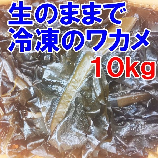 生のまま冷凍】のワカメ！１０ｋｇ（1ｋｇ入真空パック袋×10個）わかめ 味噌汁に サラダに 塩蔵は嫌いな方におススメです。松島牡蠣屋「冷凍ワカメ  １０ｋｇ」【120】 - メルカリ