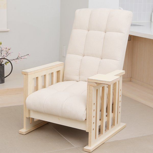 完成品】やすらぎ高座椅子 座椅子 折りたたみ 10段階リクライニング 4