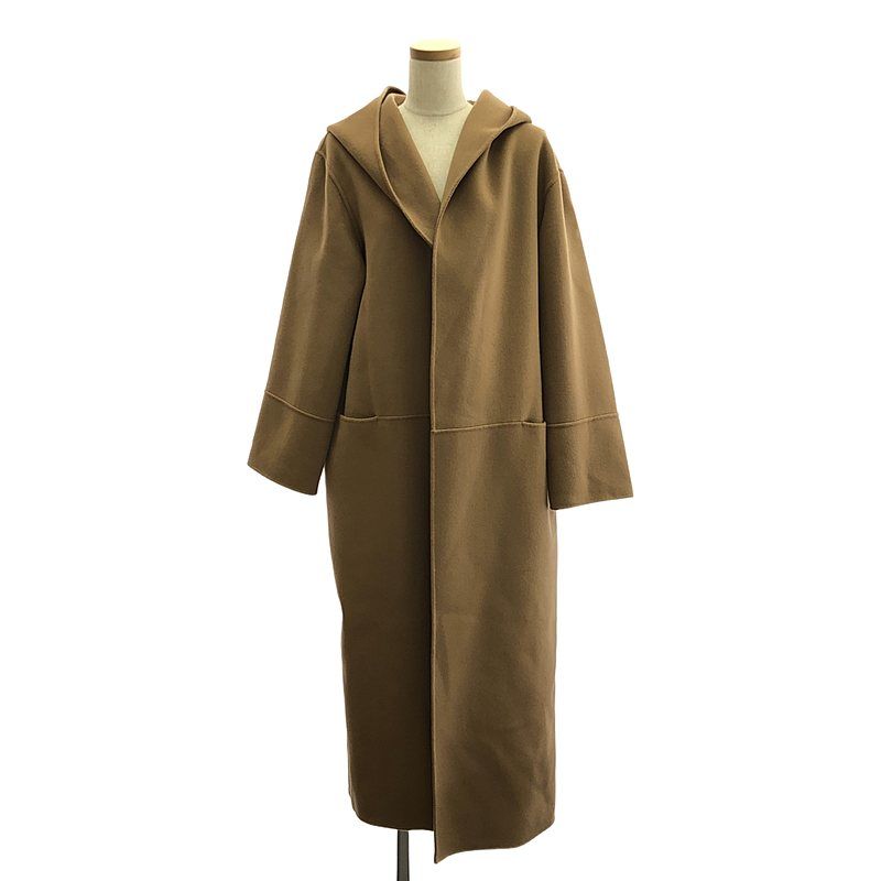 S MAX MARA | エスマックスマーラ | FABIO ダブルフェイス フード ラップ コート | 40 | キャメル | レディース