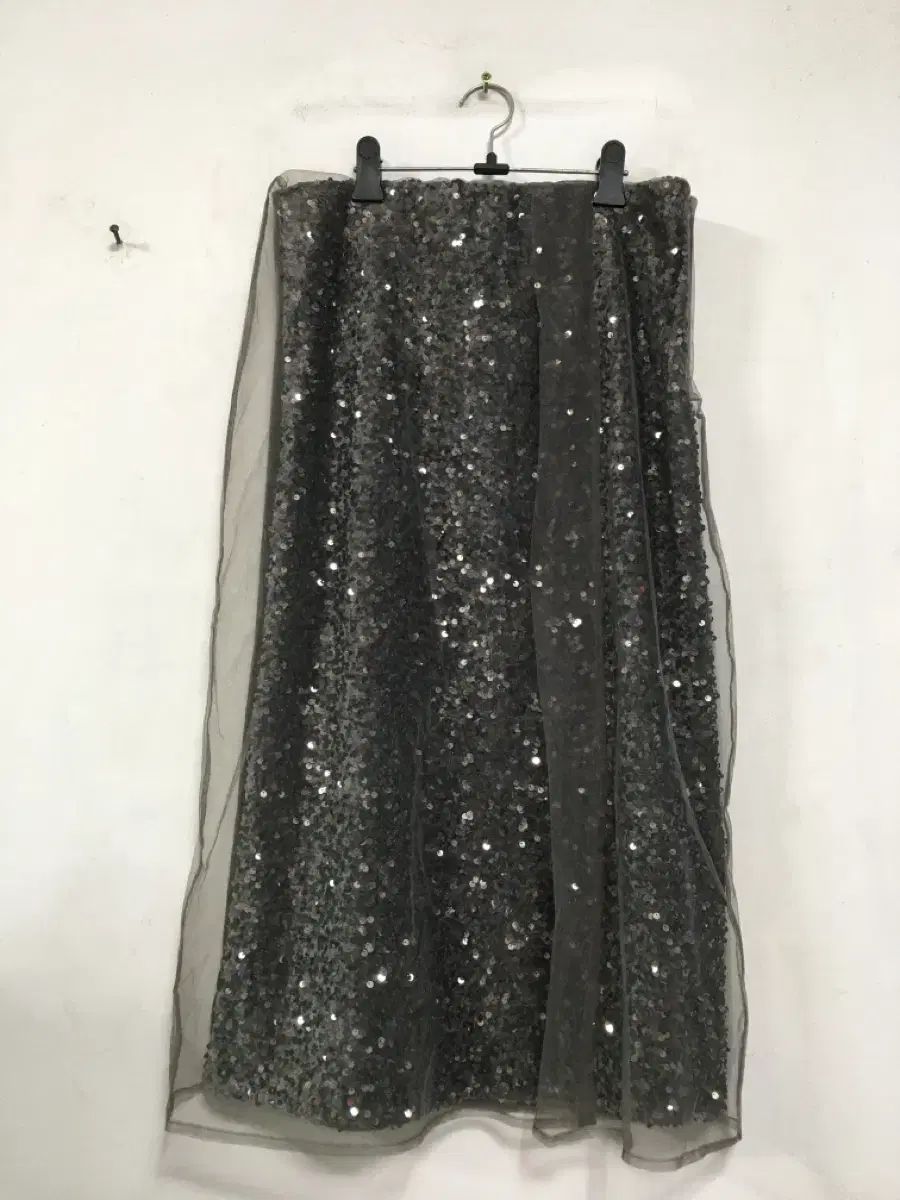 N5330 g studio G studio スパンコール メッシュ ロング スカート