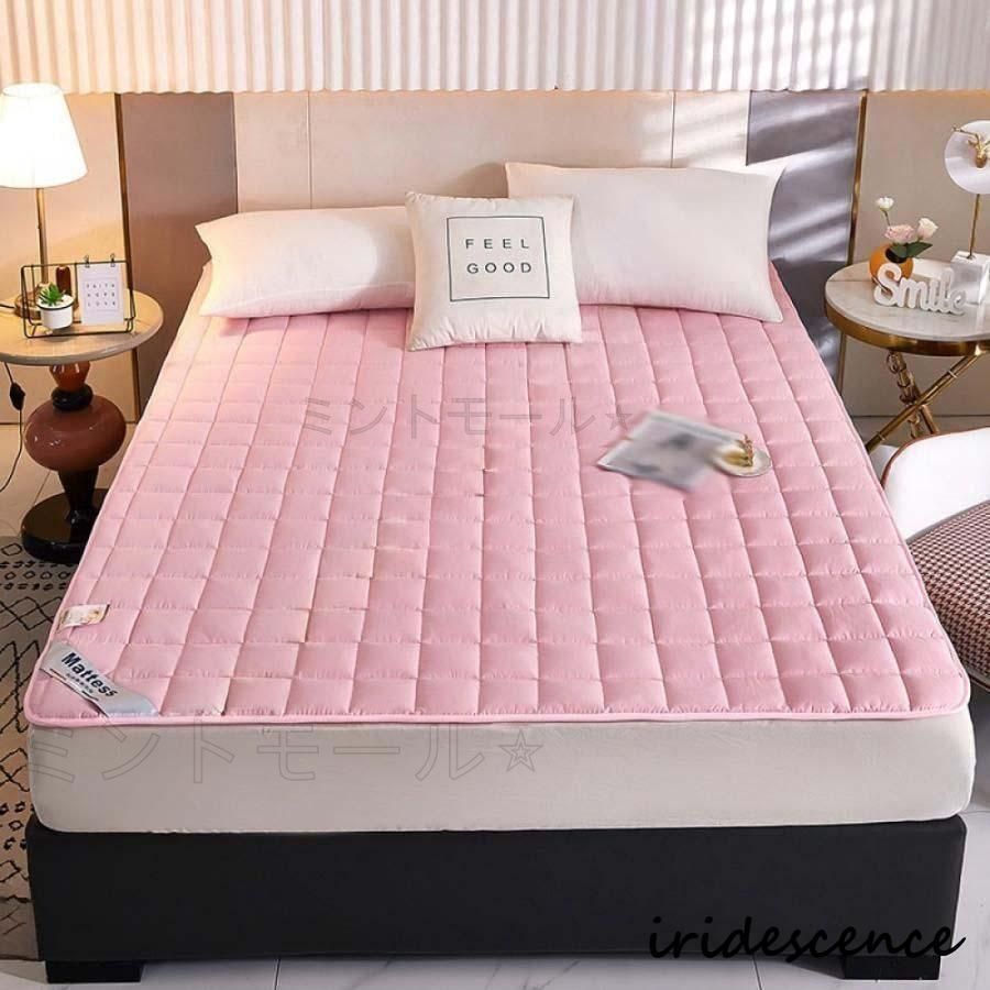 敷きパッド 綿100% 丸洗いできるベッドシーツ 防ダニ 抗菌防臭 吸汗 速乾 ズレ防止ゴムバンド付き ベッドパッド マットレス 新品?未使用 ベットパット 綿100% 敷きパッド 丸洗いOK ベッドパッド