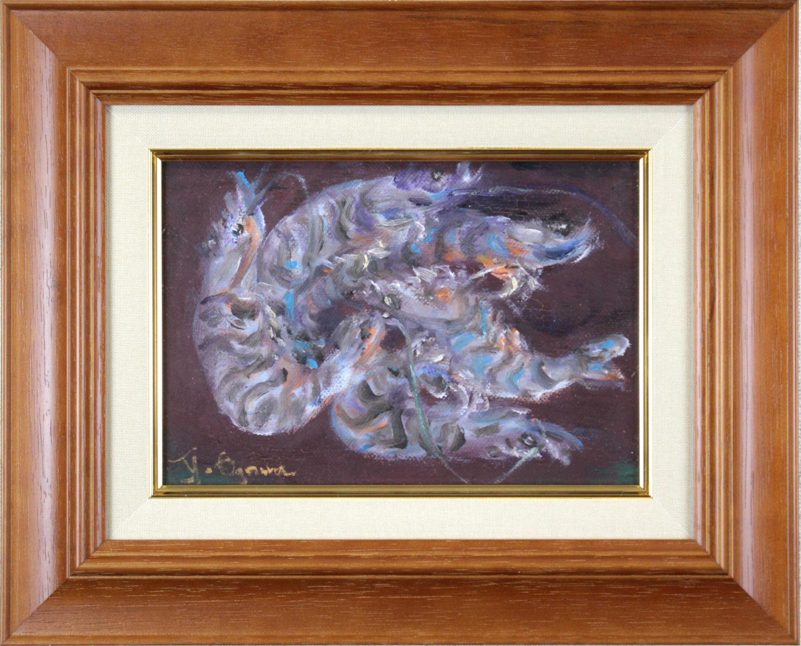 油彩画　海　小屋 油彩画 洋画 (油絵額縁付きで納品対応可) M6号 「雨晴海岸