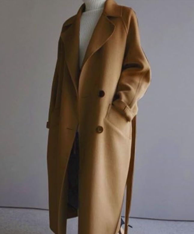 Size:M,L,XL_Color:キャメル Muzly ロングコート チェスター