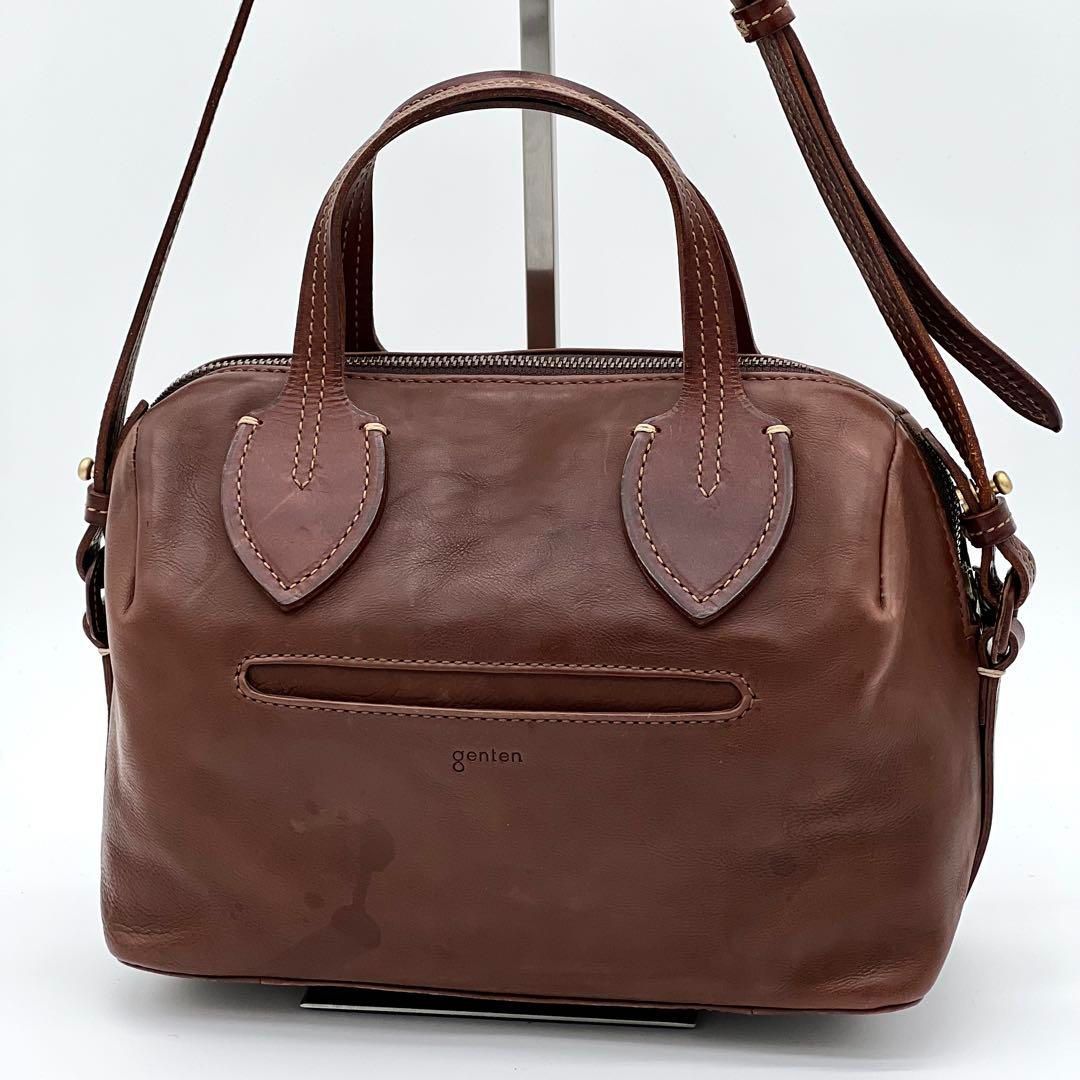 【美品】GENTEN AVILA ミニボストンバッグ 2way ヴィンテージ 美品】GENTEN AVILA ミニボストンバッグ 2way ヴィンテージ