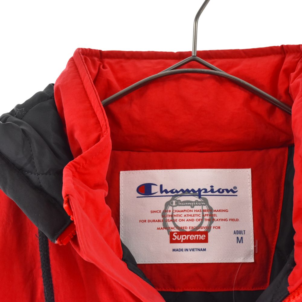 Supreme champion puffy outlet jacket red