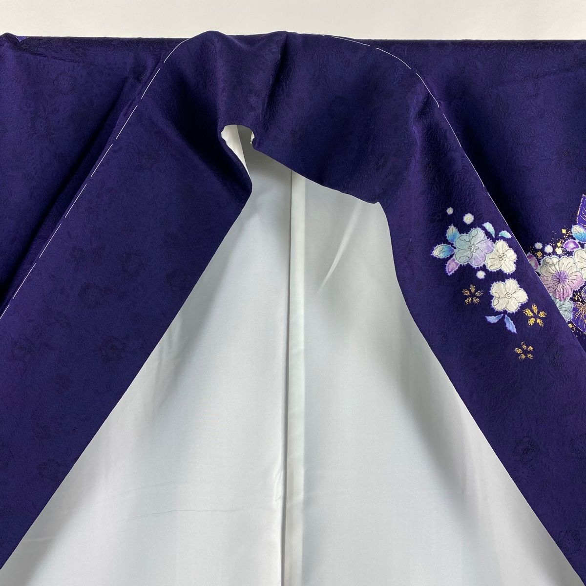 付下げ 身丈174.5cm 裄丈70cm L 袷 翠山工房 やまと 落款 辻が花 桜  