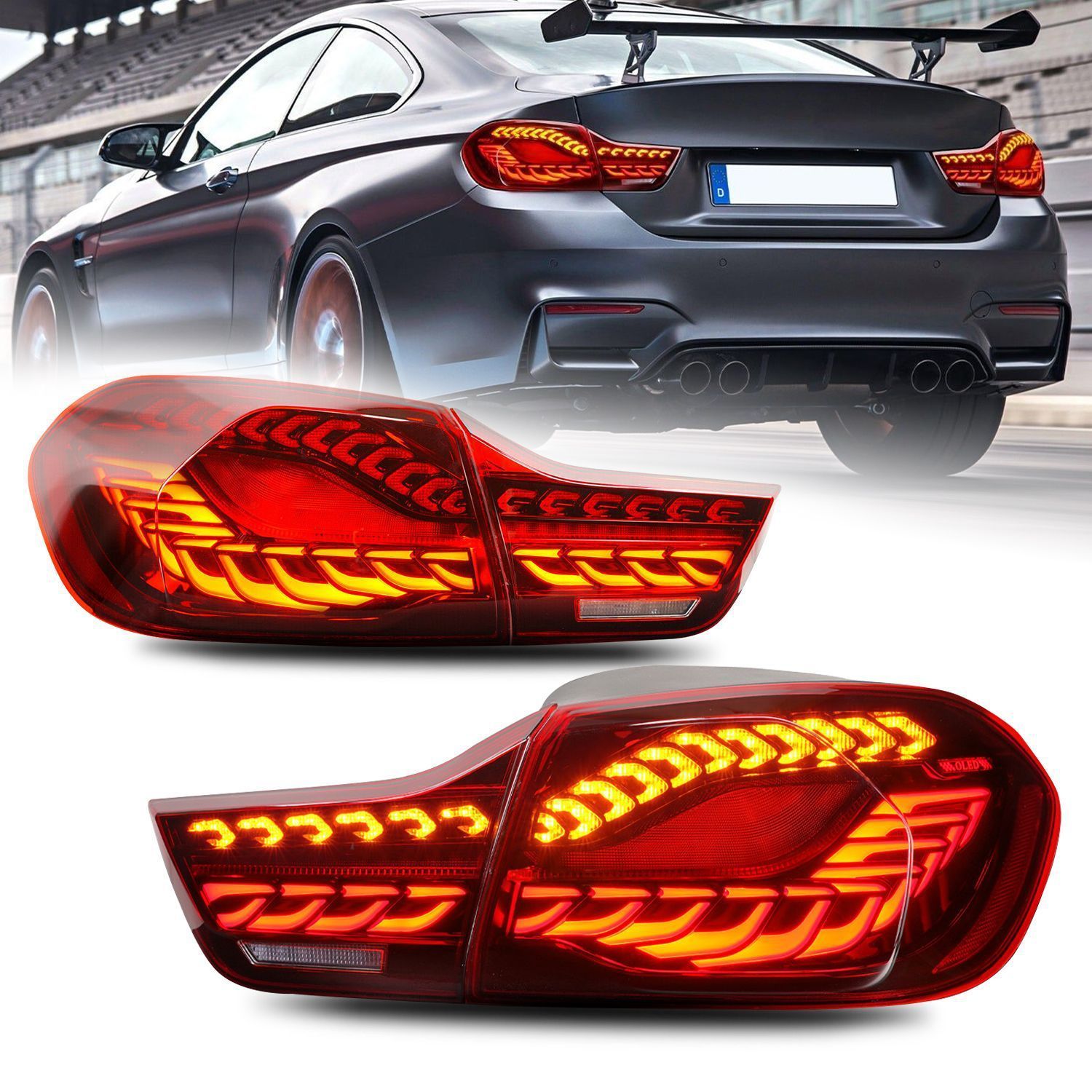 BMW 4シリーズ F32 F33 F36 F82 F83 13-20年型 LED改装ドラゴンスケールテールライト