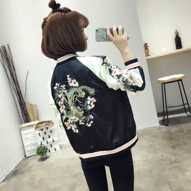花柄ジップアップ