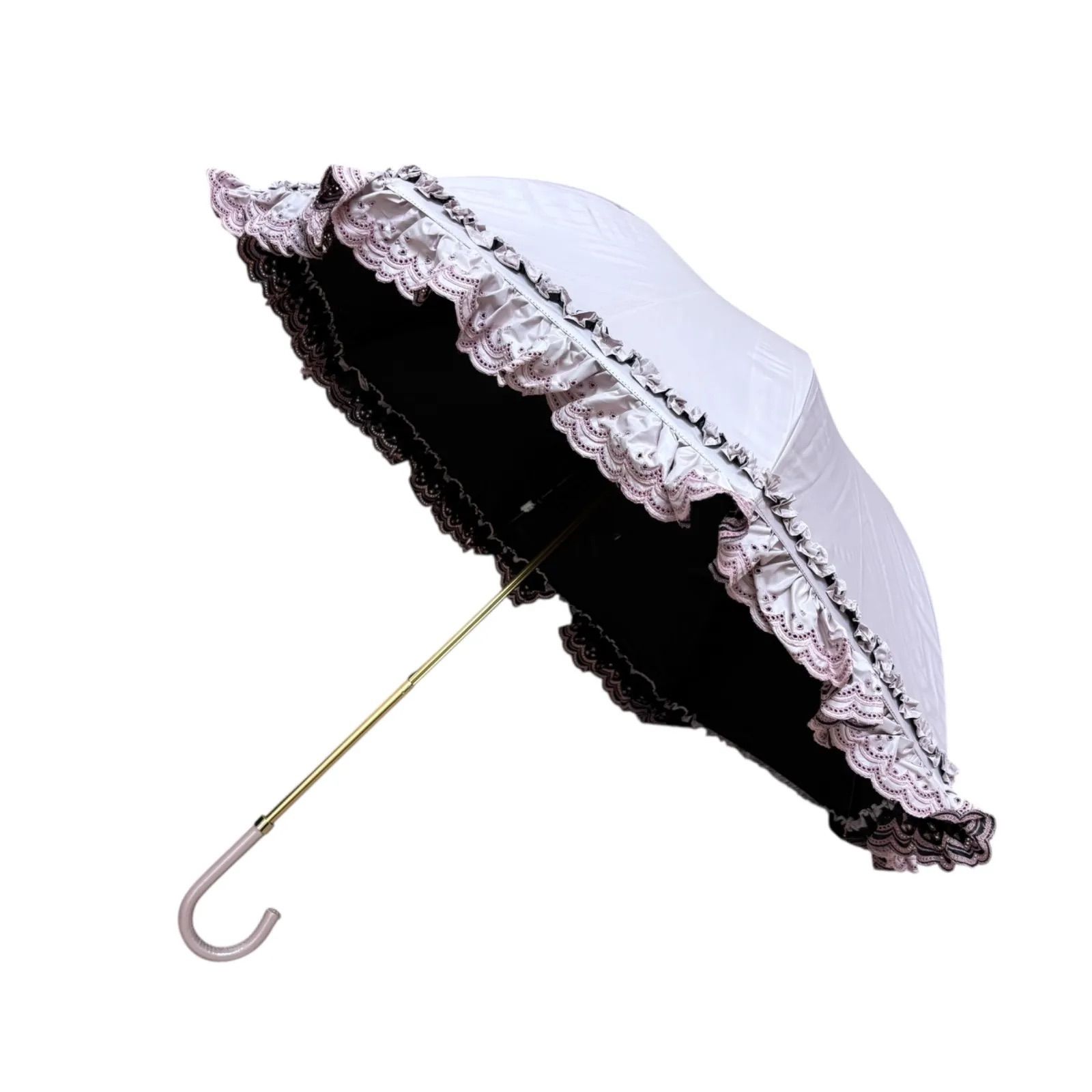 【新品】　TOCCA フリル付き晴雨兼用傘 TOCCA｜【晴雨兼用・UVカット100%生地】LOGO FRILL UMBRELLA