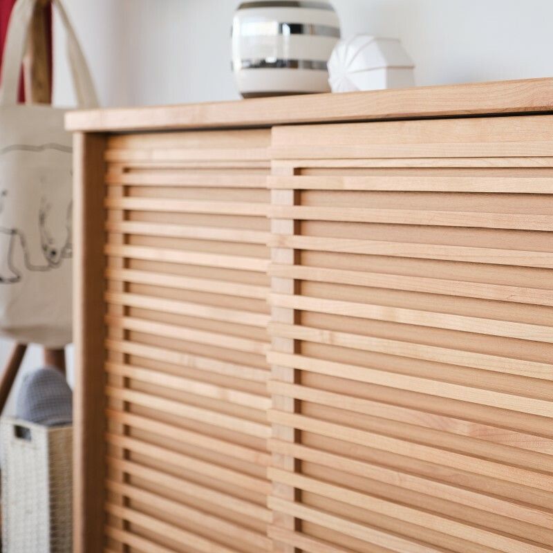 シューズケース 格子デザイン 無垢材 幅１１７cm 下駄箱 シューズラック 天然木