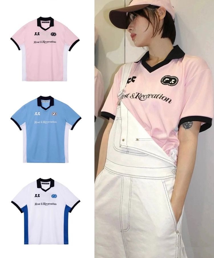 Rest & Recreation COLLAR JERSEY TOP 3色  Tシャツ スポーツ ウェア 半袖