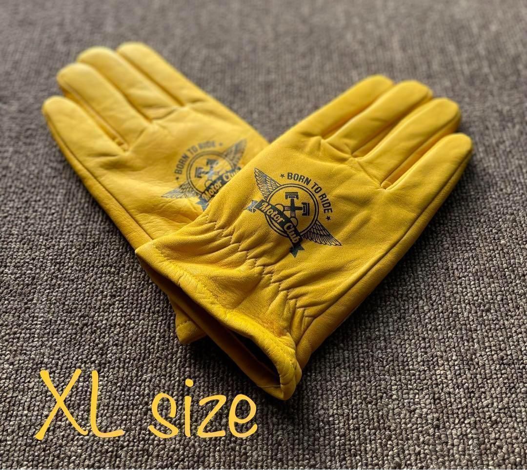 ハーレー対応 バイク用 冬用レザーグローブ XLサイズ 裏起毛 保温性