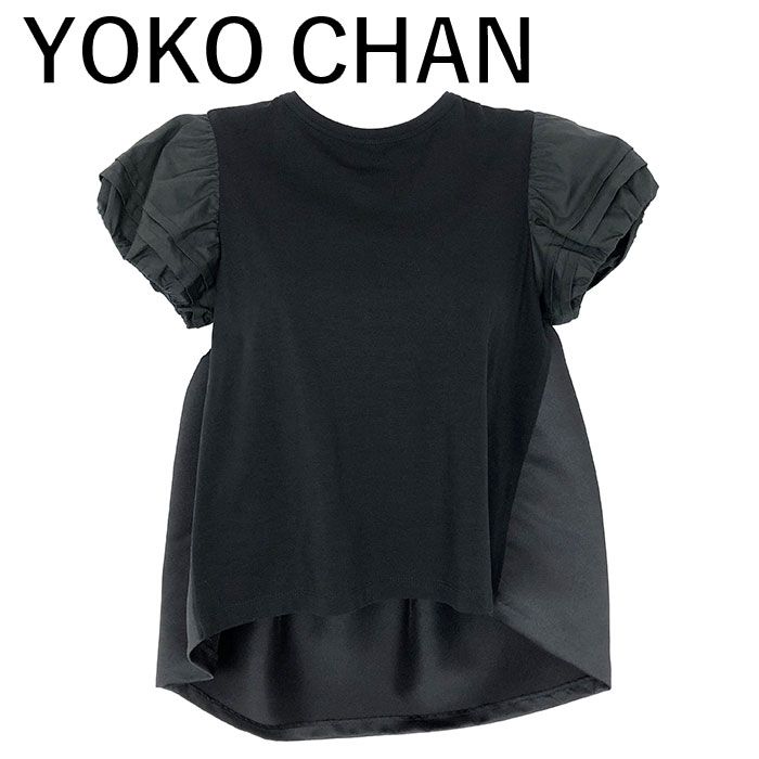 新品未使用タグ付】ヨーコチャンYoko chanAラインカットソーブラック38