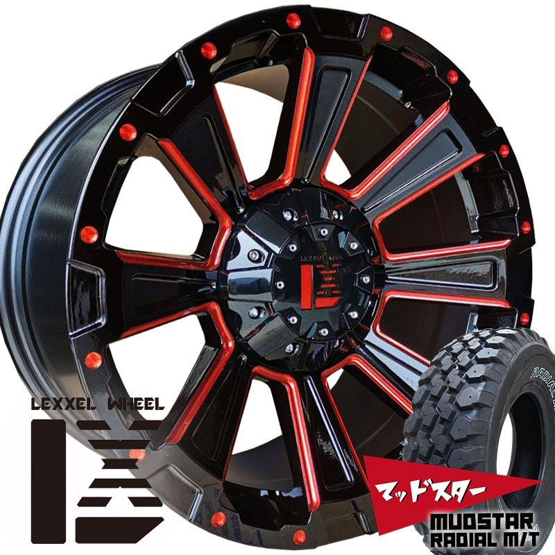 LEXXEL DeathRock デリカD5 エクストレイル CHR クロスロード ジューク 16インチ マッドスターラジアルMT 225/70R16  215/70R16