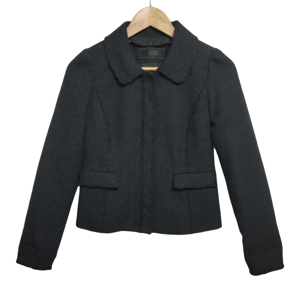 TO BE CHIC トゥービーシック ジャケット サイズ38 M レディース - 黒 長袖|襟取り外し可|春|秋