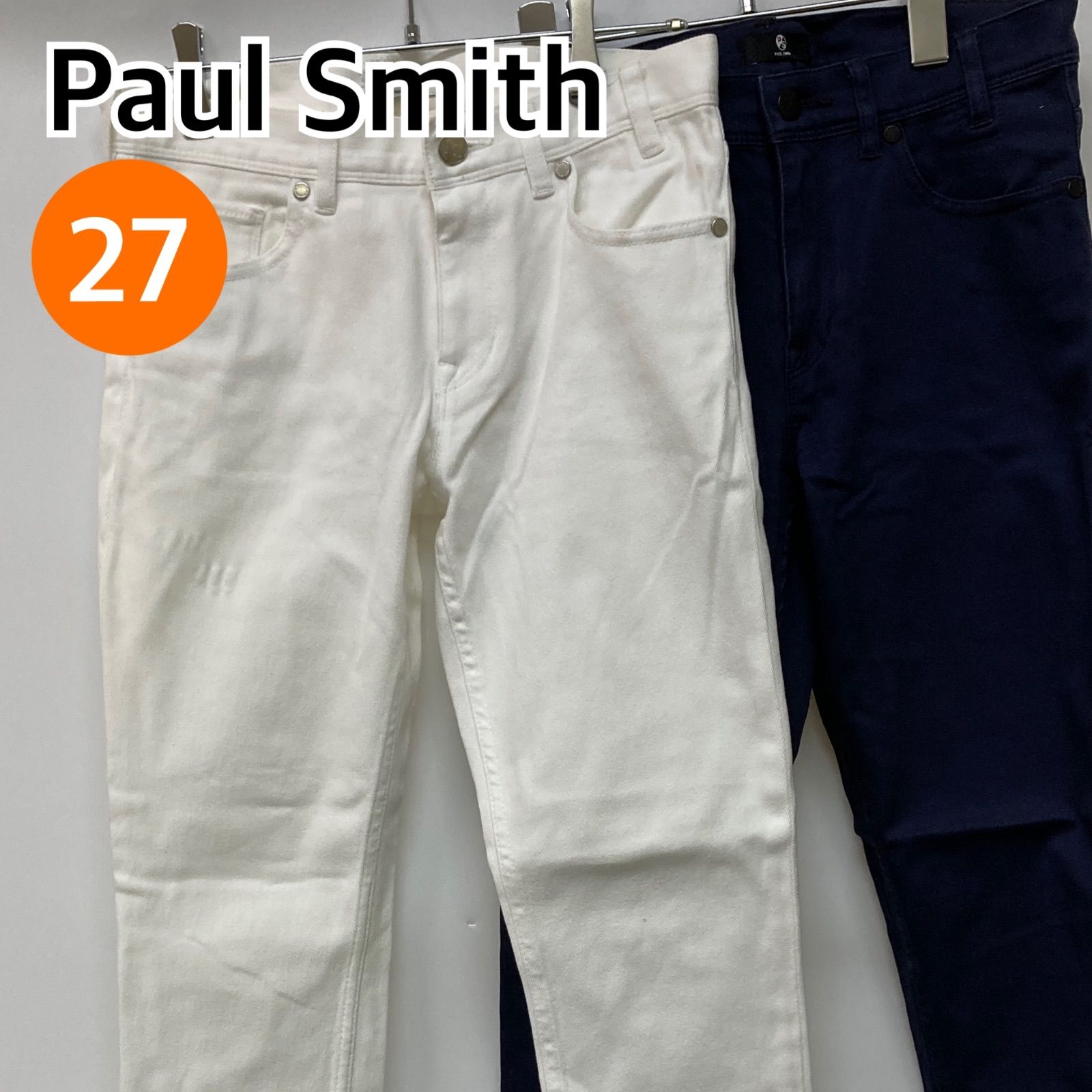Paul Smith ポールスミス パンツ ボトムス スキニーパンツ レディース ホワイト ブルー 24サイズ CB234
