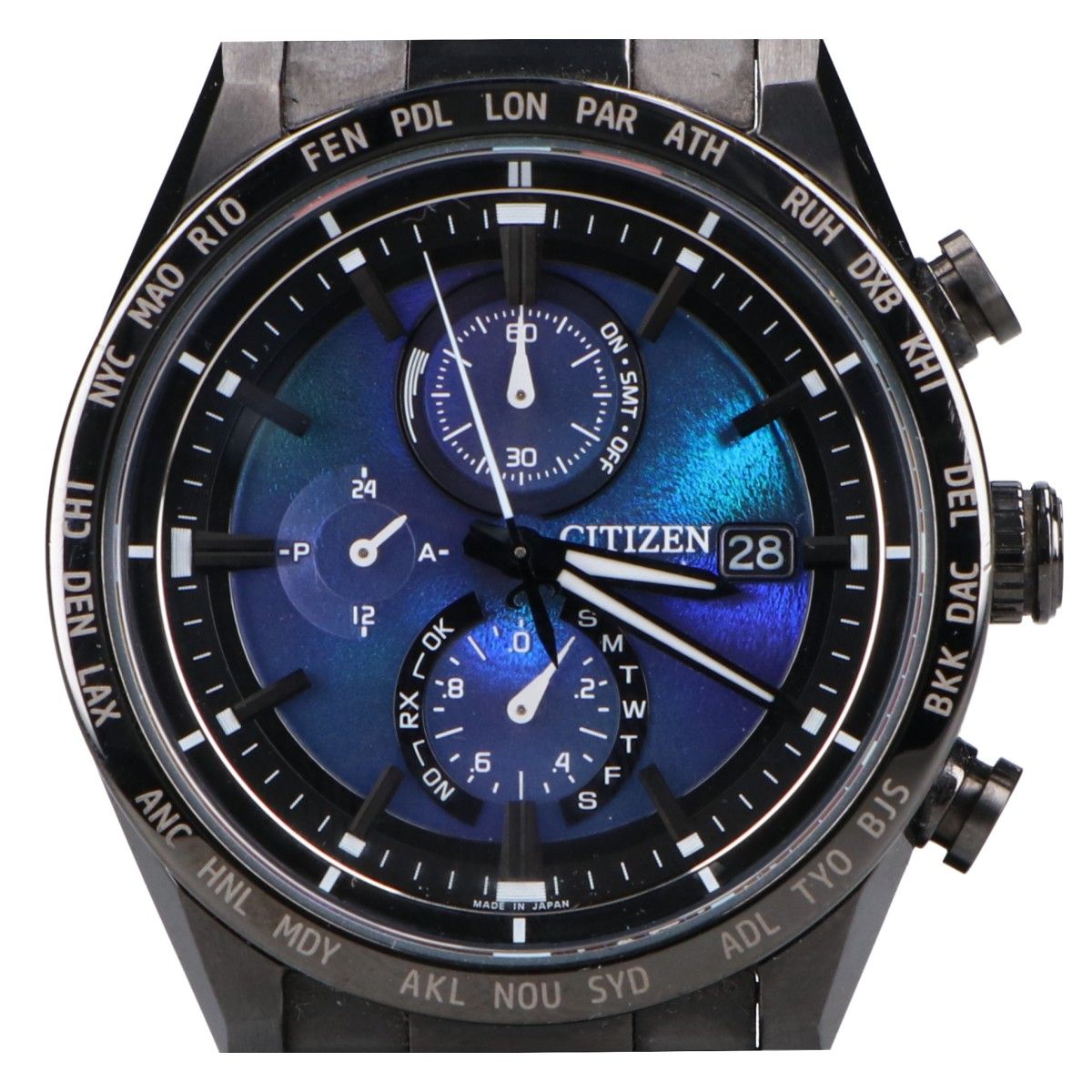 CITIZEN シチズン AT 8285 68 Z アテッサ ACT Line HAKUTO Rコラボ ブラックチタンシリーズ