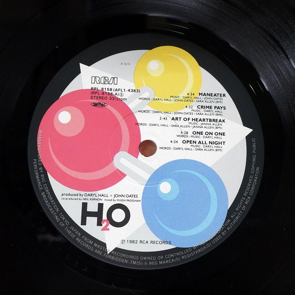 帯付き 国内盤 ダリルホール&ジョンオーツ/H2O/RCA RPL8158 LP