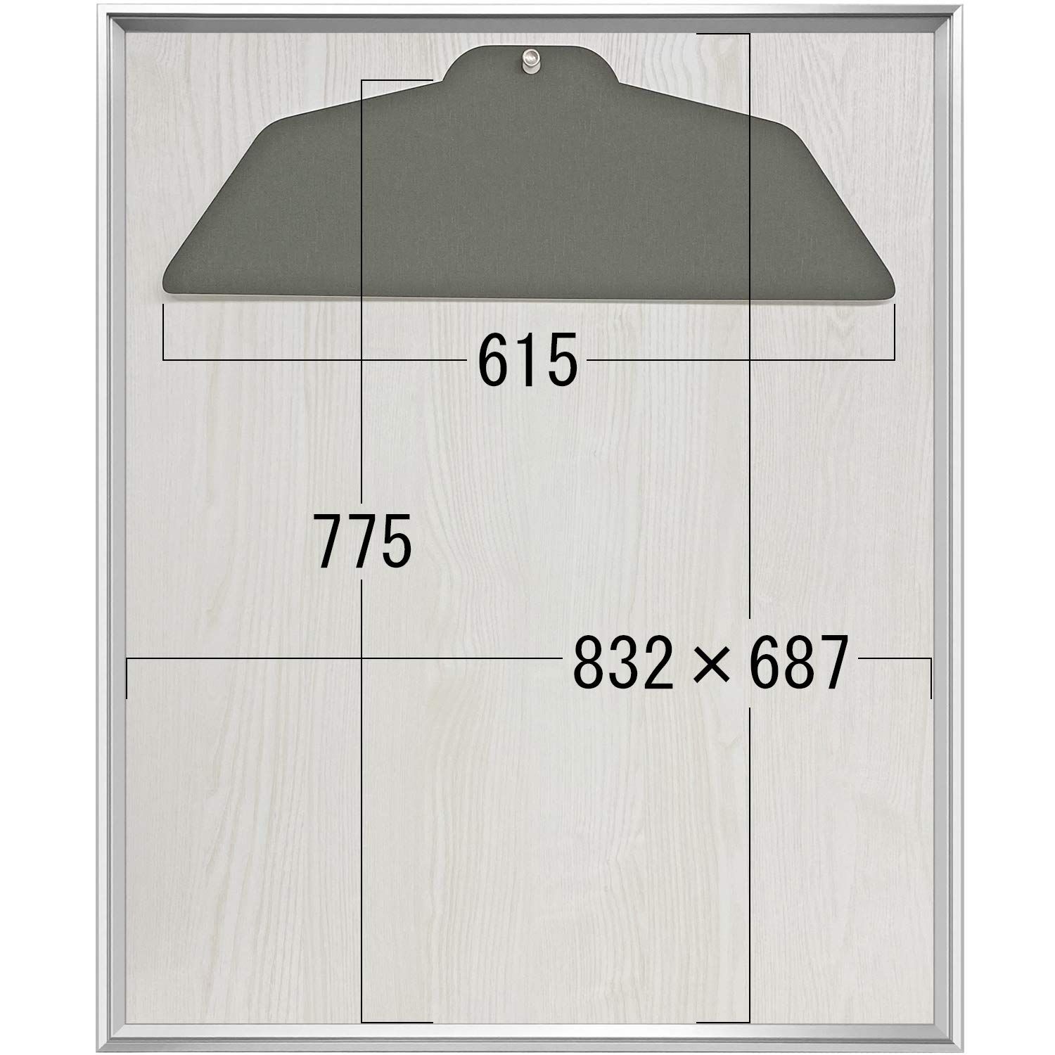 ユニフォーム額 GT05スリム |UVカット強化型アクリル付 室内紫外線を98%程度カット シルバー×背景 白木目