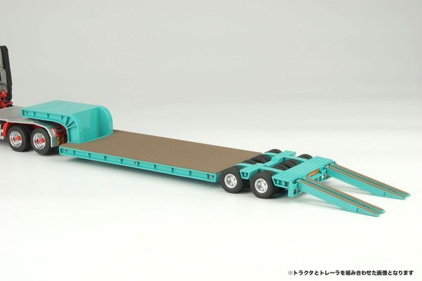 プラッツ×ケンクラフト 1 50 16輪 中低床重量物運搬用トレーラ ライトグリーン 完成品 佐川急便