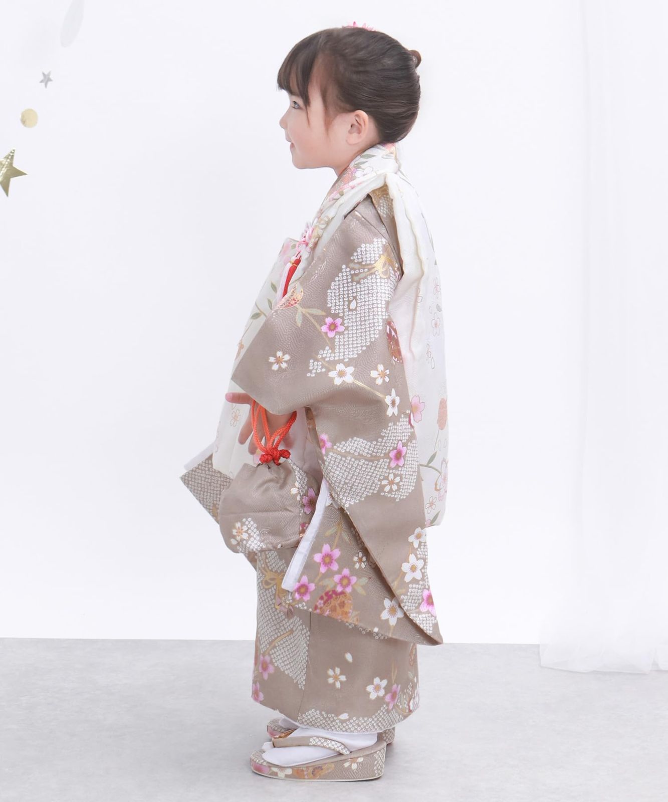 KYOETSU] [キョウエツ] 七五三 3歳 女の子 着物 セット 被布 小物 フル 
