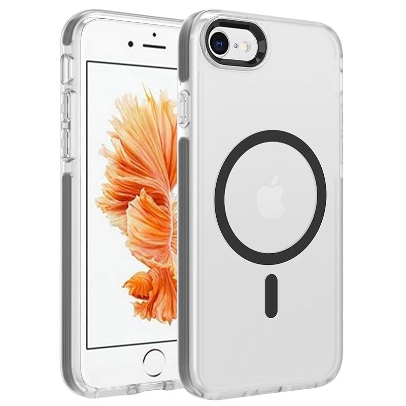 新品　iphone se ケース iphone se3 ケース iphone se2 ケース スマホカバー マット半透明 マグネット搭載 ワイヤレス充電 耐衝撃 指紋防止 滑り止め 米軍MIL規格・Magsafe対応 アイフォンse2 se3 7 8 用カ