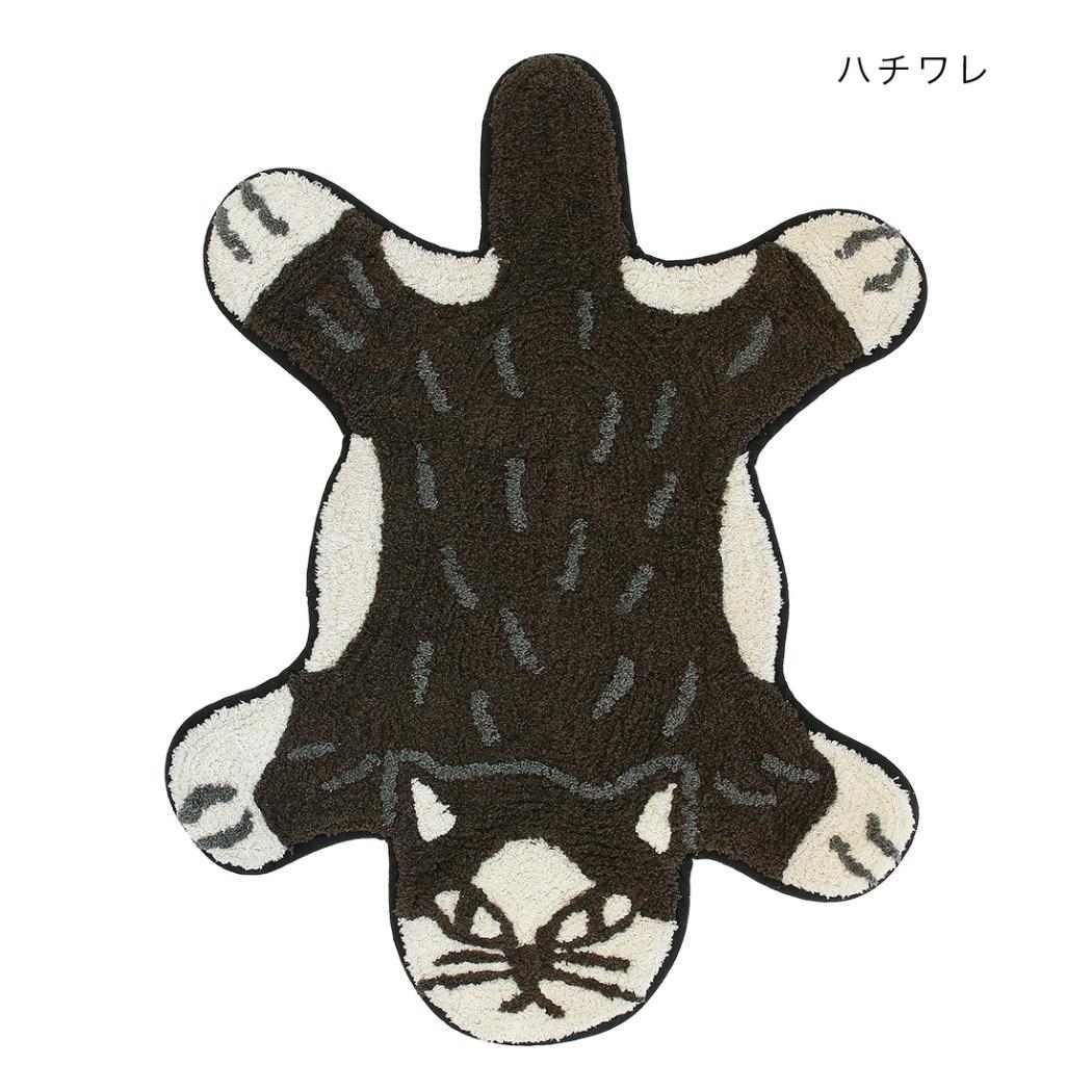 アニマルグッズ フロアマット マット リラックZOO ハチワレ