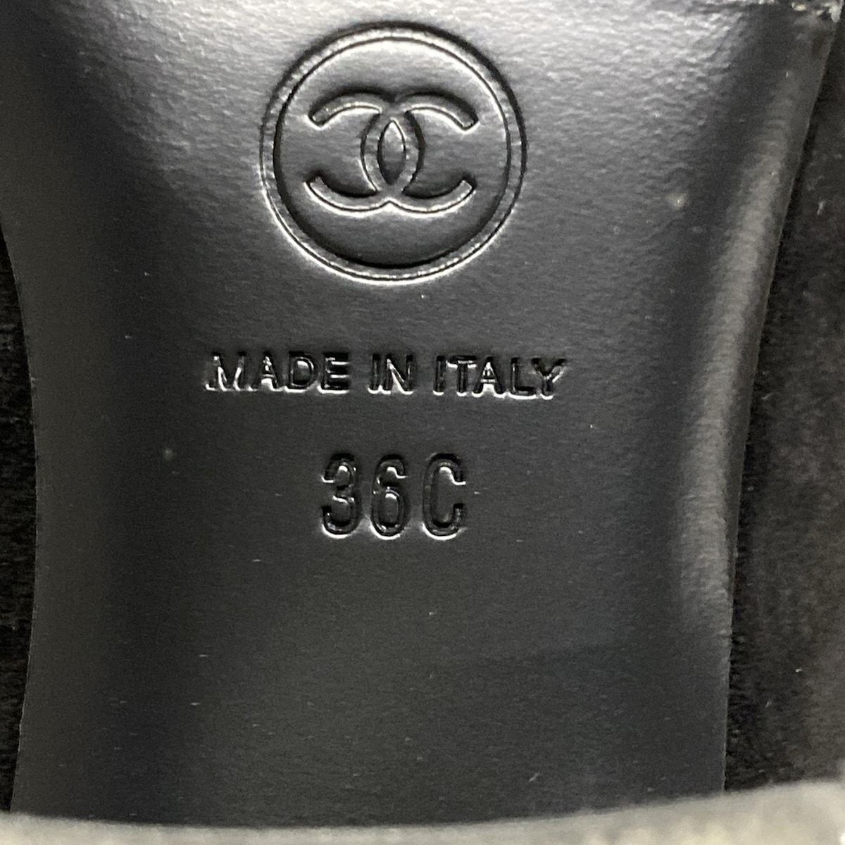 CHANEL シャネル ショートブーツ 36 C レディース - G34929 黒×ゴールド チェーン|アウトソール張替済 NICORILABO_COM