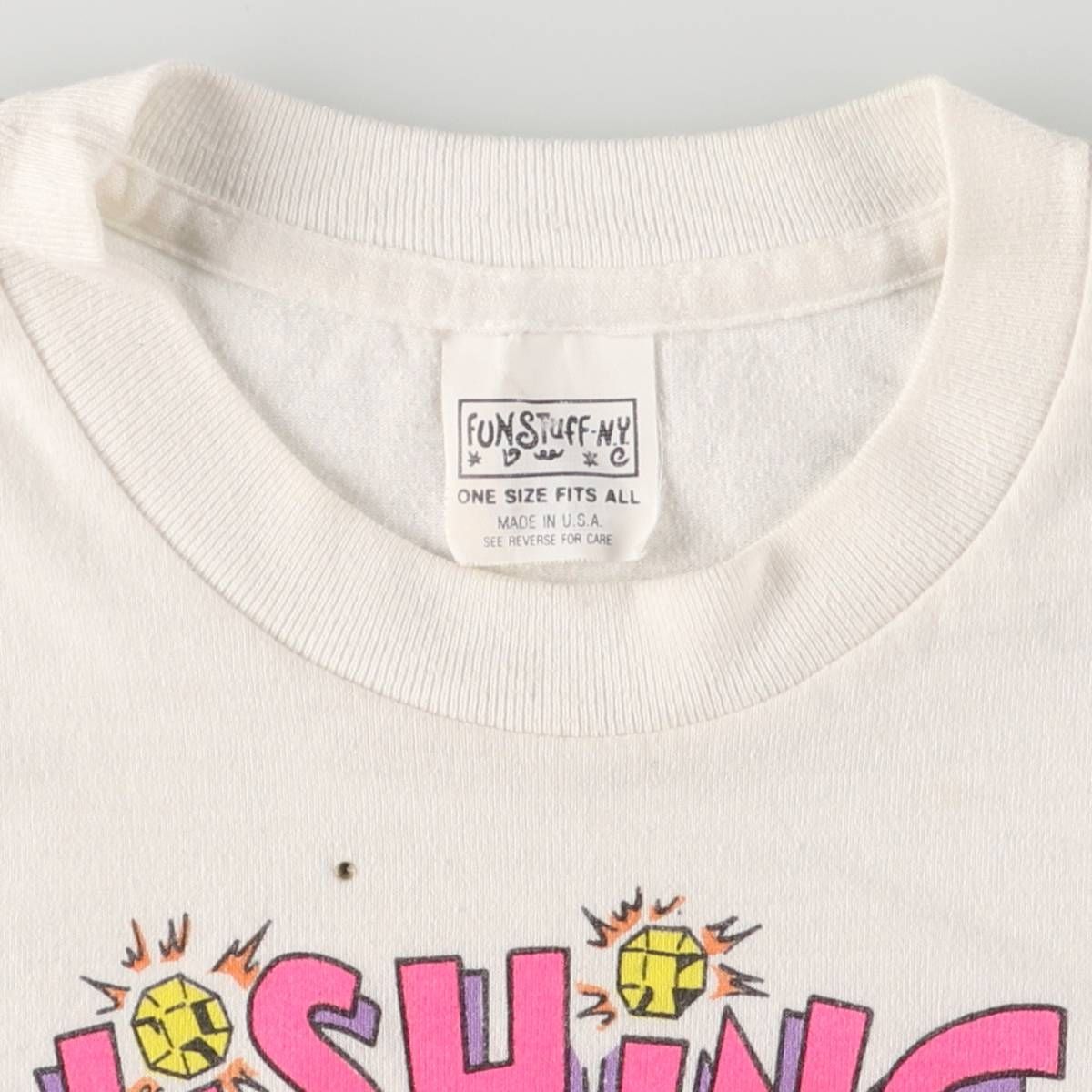 古着 90年代 FUN STUFF-N.Y. TROLL トロール ラインストーン付き キャラクタープリントTシャツ USA製 レディースS相当 ヴィンテージ /eaa561326 古着 90年代 FUN STUFF-N.Y. TROLL トロール ラインストーン付き