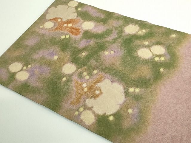 平和屋本店□最高級 初代 久保田一竹 幻の辻が花 太鼓柄袋帯 薫 金通し