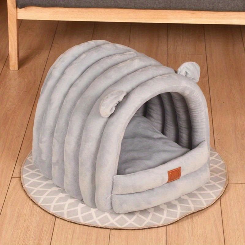 ペットハウス ベッド ハウス 犬 猫 かわいい 猫ハウス ペット睡眠ベッド 暖かい 冬 猫の巣 猫クッション 小型中型犬用 室内用 冷暖房 かわ