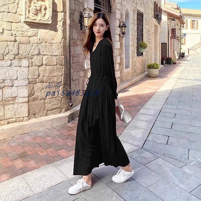 ワンピース マキシ丈 長袖 ロングワンピース 長袖 ワンピース ロングワンピース レディース 長袖 ワンピース きれいめ レディース 秋 レディース ワンピース pai5a483118
