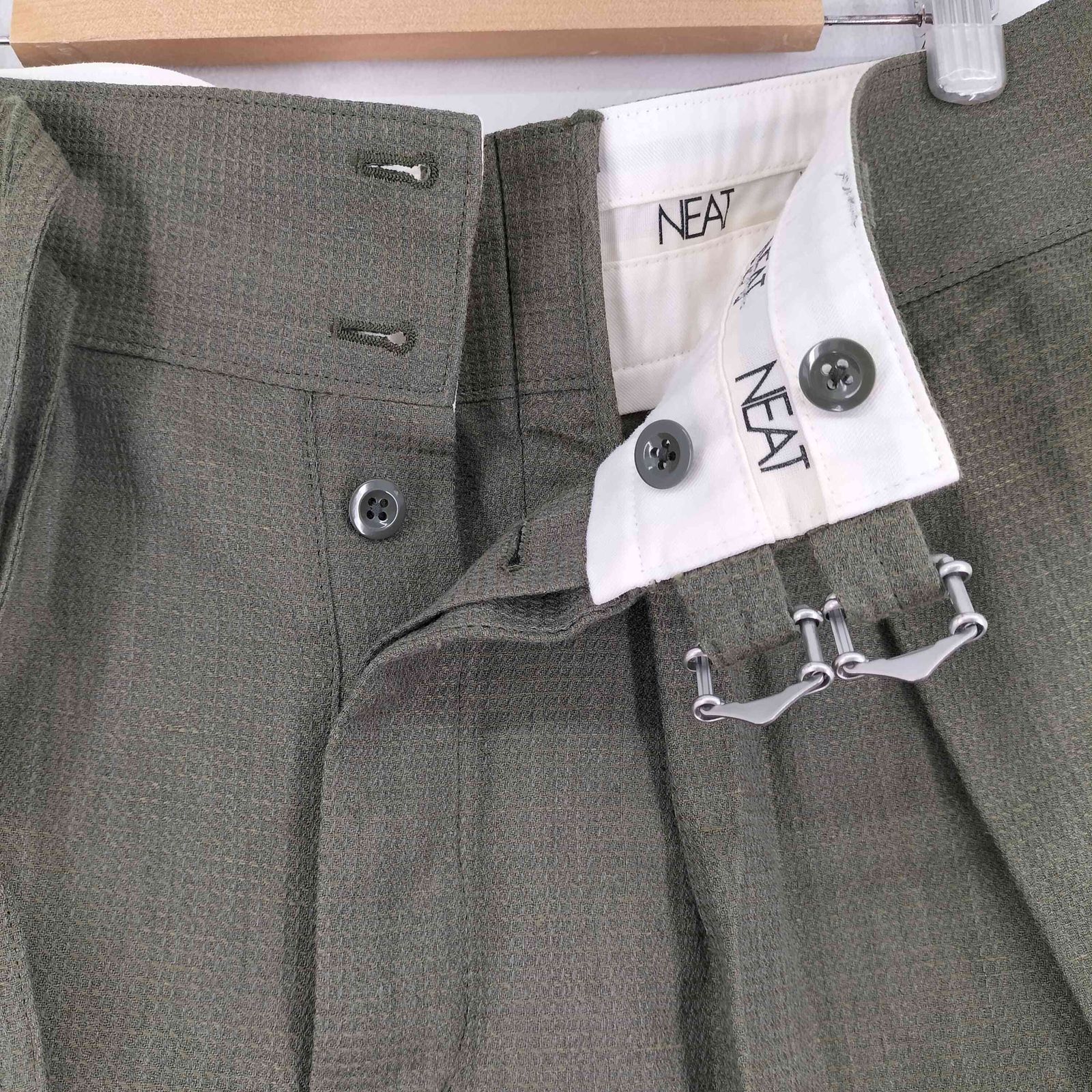 パンツ NEAT FOX BROTHERS Wool Linen DOTS LINE NEAT FOX BROTHERS Wool Linen DOTS LINE