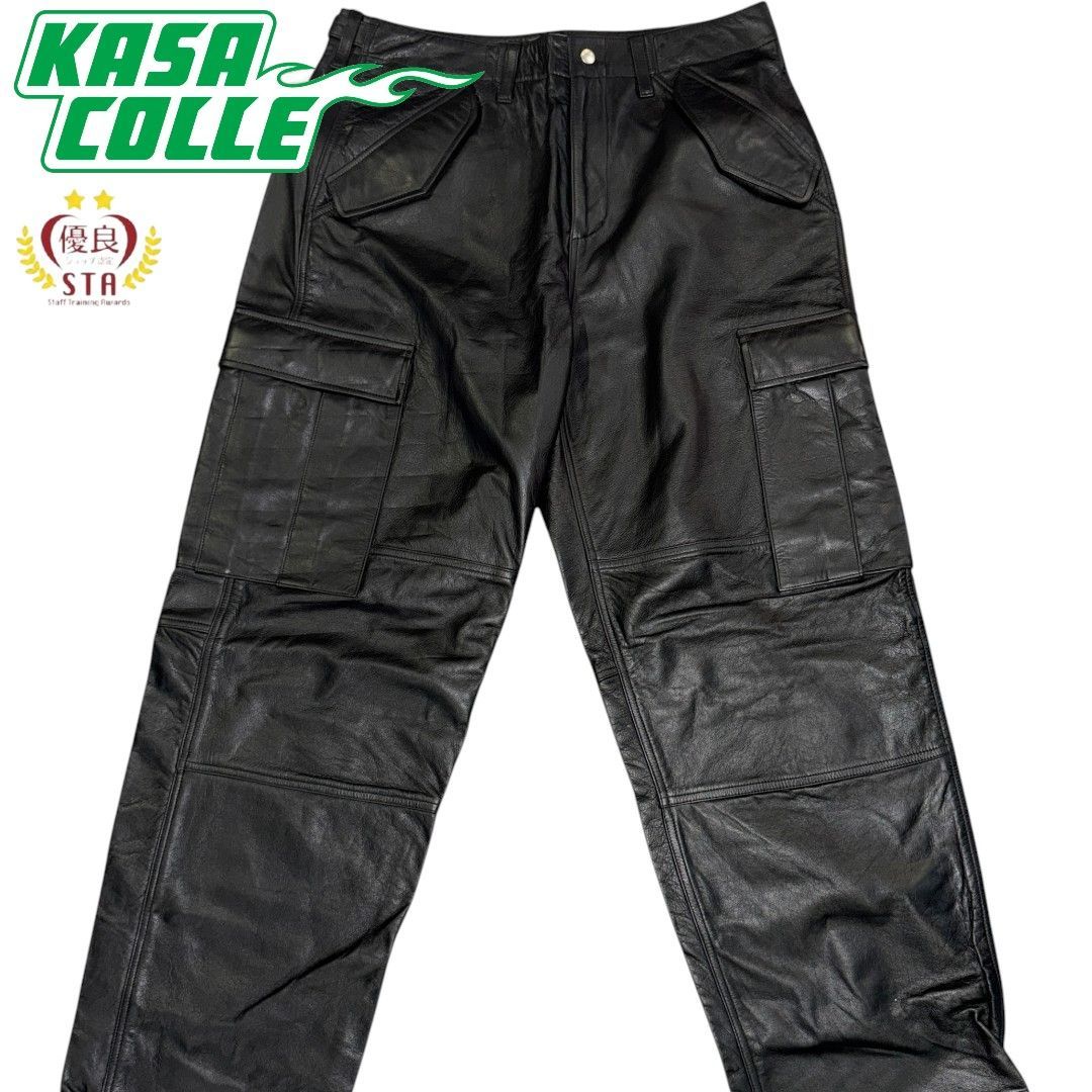 パンツ stussy MILITARY CARGO LEATHER PANT Stüssy: Men's Military Cargo Pant Leather (Black) | DSMS E-SHOP