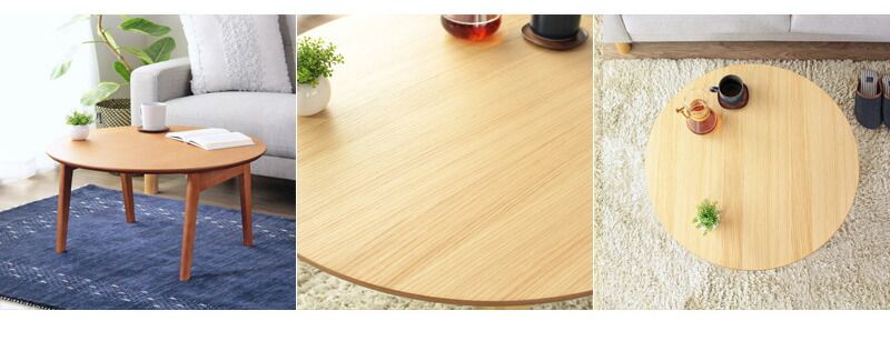 折りたたみ テーブル 丸 円形 リビングテーブル 北欧 ちゃぶ台 ミニ 折りたたみテーブル おしゃれ センターテーブル 一人暮らし ローテーブル 折り畳み 小さめ 丸形 75幅 机 ワンルーム 木製 オーク ナチュラル imt-88 MARWIL-DEMENAGEMENTS_CH