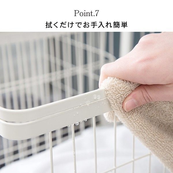 ランドリーバスケット キャスター付き バスケット 4個 持ち手付き 全2色 ホワイト ダークブラウン 収納 ラック 2段 洗濯かご ランドリーワゴン 脱衣所 洗面所 洗濯 ランドリー NEXPOTALLINN_EU