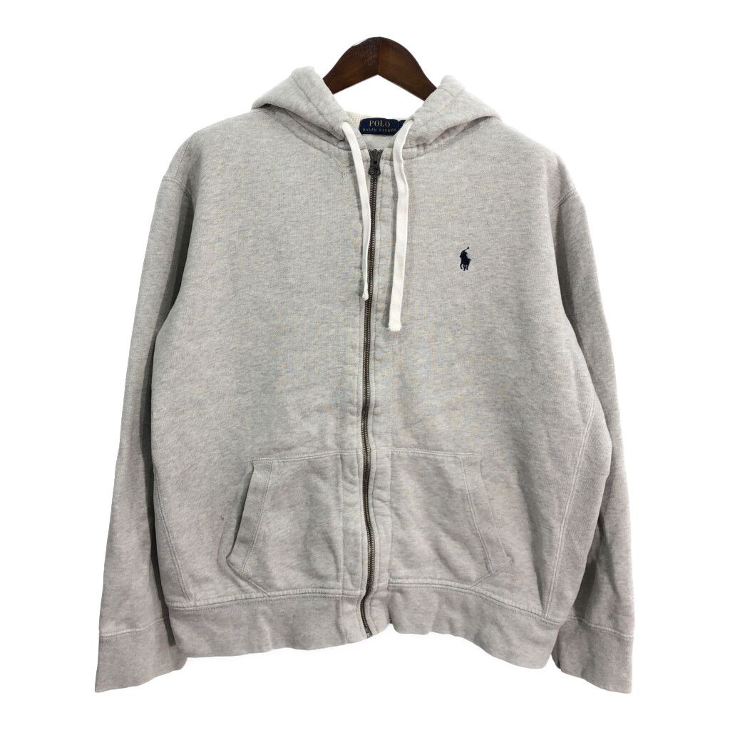 Polo by Ralph Lauren ポロ ラルフローレン パーカー ワンポイントロゴ グレー (メンズ XXL) 中古 古着 R3029