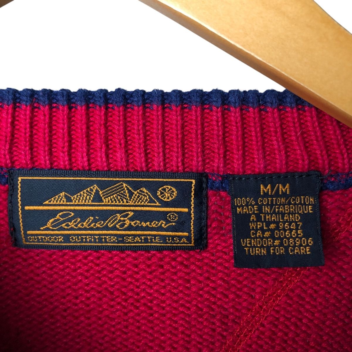古着 90年代 エディーバウアー Eddie Bauer 総柄 クレイジーパターン コットンニットセーター メンズM相当 ヴィンテージ /eaa410911 古着 90年代 エディーバウアー Eddie Bauer 総柄 クレイジーパターン