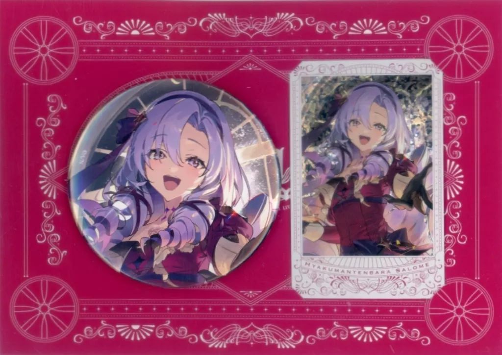 中古】グッズセット 壱百満天原サロメ 缶バッジ＆チェキ風カードセット