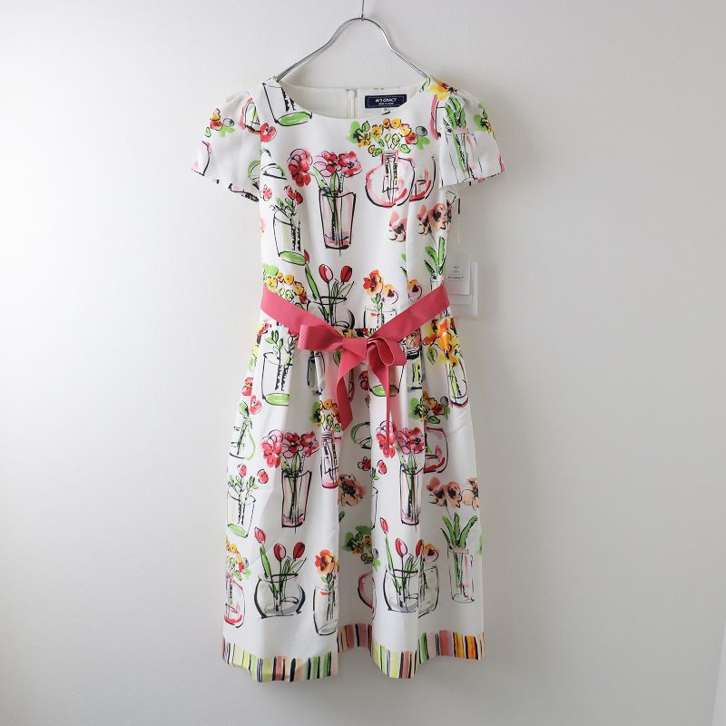 【新品】M'S GRACY　花瓶柄プリントワンピース 未使用 2023SS エムズグレイシー M'S GRACY 花瓶柄プリントワンピース