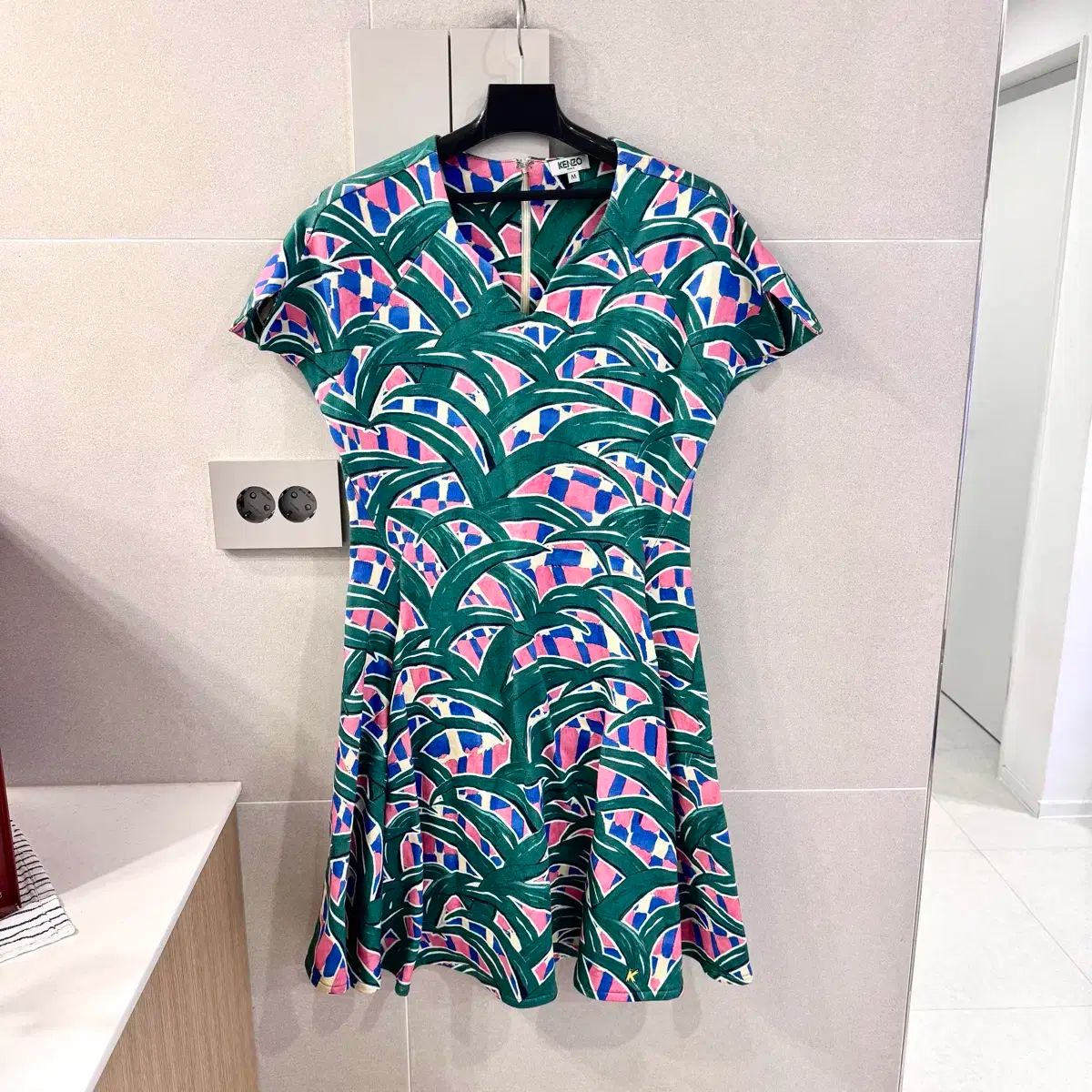 KENZO KENZO ケンゾー パターン 半袖ワンピース M